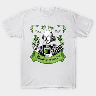 Shakespearean Delight: Green Tea Time Vintage Artwork T-Shirt